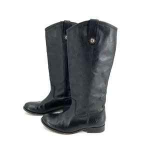 FRYE Melissa Button 2 black leather boots - size 7